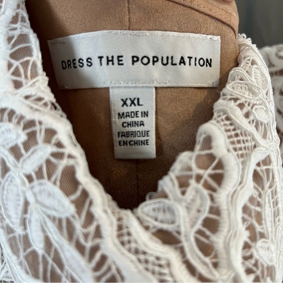 Dress the Population Magnolia One Shoulder Off-White Lace XXL Wedding Bridal EUC - Picture 15 of 15